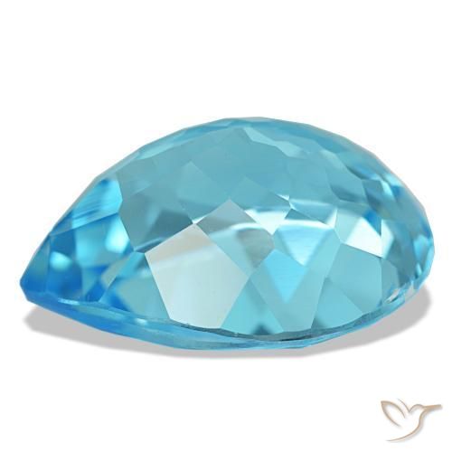 Topaz Gemstone in 18.7 x 15.5 mm Size for Sale, Topaz Stone in Swiss Blue Color