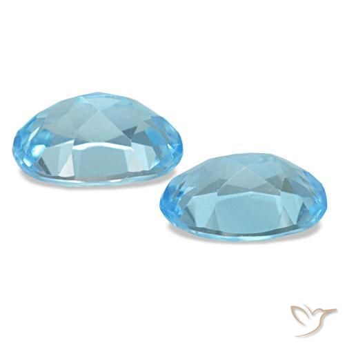 Topaz Gemstones in 7.6 x 5.5 mm Size for Sale, Topaz Stones in Swiss Blue Color