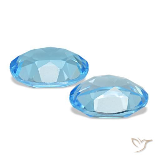 Topaz Gemstones in 8 x 6 mm (calibrated) Size for Sale, Topaz Stones in Swiss Blue Color