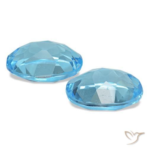 Topaz Gemstones in 8 x 6 mm (calibrated) Size for Sale, Topaz Stones in Swiss Blue Color
