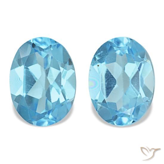 3.25ctw Blue Topaz, Oval, VS