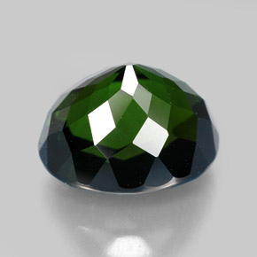 Tourmaline Gemstone in 11.4 x 9.5 mm Size for Sale, Tourmaline Stone in Deep Green Color