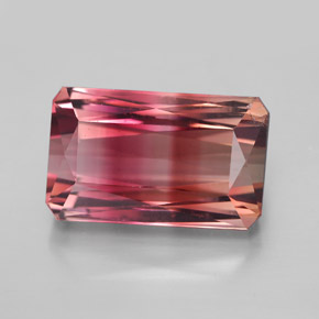 9.52 ct Bi-color Tourmaline Gemstone, Tourmaline Gem in Octagon / Scissor Cut Shape for Sale.