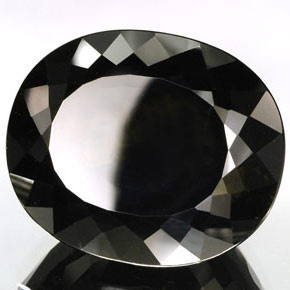 79.41 ct Black Tourmaline Stone, Natural Tourmaline in Oval Facet Shape for Sale