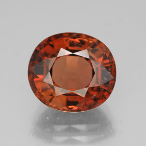4.45 ct Orange Tourmaline Gemstone, Tourmaline Gem in Oval Facet Shape for Sale.