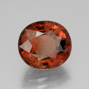 4.45 ct Orange Tourmaline Stone, Natural Tourmaline in Oval Facet Shape for Sale