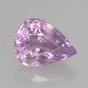 3.34 ct Violet Tourmaline Gemstone, Tourmaline Gem in Pear Facet Shape for Sale.