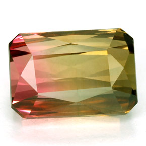 4.71 ct Multicolor Tourmaline Gemstone, Tourmaline Gem in Octagon / Scissor Cut Shape for Sale.
