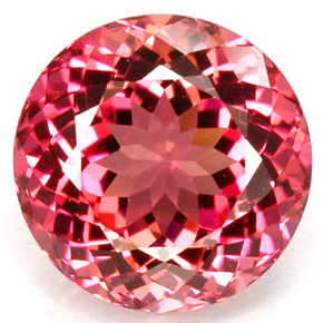 2.04 ct Red Tourmaline Gemstone, Tourmaline Gem in Round Facet Shape for Sale.