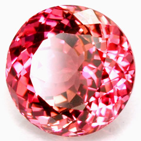 2.04 ct Red Tourmaline Stone, Natural Tourmaline in Round Facet Shape for Sale