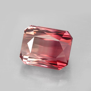 8.43 ct Bi-color Tourmaline Gemstone, Tourmaline Gem in Octagon / Scissor Cut Shape for Sale.