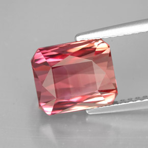 3.96 ct Bi-color Tourmaline Gemstone, Tourmaline Gem in Octagon / Scissor Cut Shape for Sale.