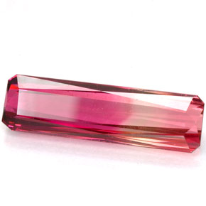 4.28 ct Bi-color Tourmaline Stone, Natural Tourmaline in Octagon / Scissor Cut Shape for Sale