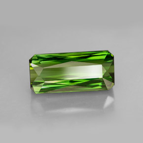 6.86 ct Green Tourmaline Stone, Natural Tourmaline in Octagon / Scissor Cut Shape for Sale