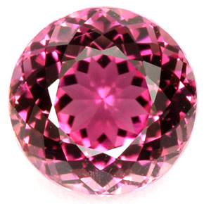 2.24 ct Pink Tourmaline Gemstone, Tourmaline Gem in Round Facet Shape for Sale.