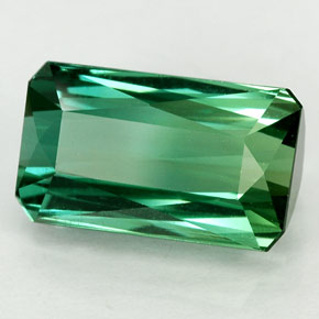 3.29 ct Green Tourmaline Gemstone, Tourmaline Gem in Octagon / Scissor Cut Shape for Sale.