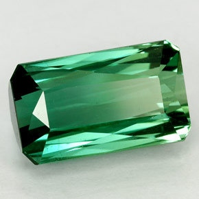 3.29 ct Green Tourmaline Stone, Natural Tourmaline in Octagon / Scissor Cut Shape for Sale