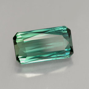 4.04 ct Green Tourmaline Stone, Natural Tourmaline in Octagon / Scissor Cut Shape for Sale
