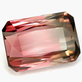 5.46 ct Multicolor Tourmaline Gemstone, Tourmaline Gem in Octagon / Scissor Cut Shape for Sale.