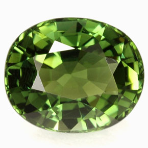 2.88 ct Green Tourmaline Gemstone, Tourmaline Gem in Oval Facet Shape for Sale.