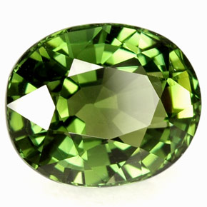 2.88 ct Green Tourmaline Stone, Natural Tourmaline in Oval Facet Shape for Sale