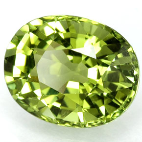 2.13 ct Green Tourmaline Stone, Natural Tourmaline in Oval Facet Shape for Sale