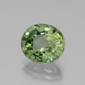 3.30 ct Green Tourmaline Stone, Natural Tourmaline in Oval Checkerboard Shape for Sale