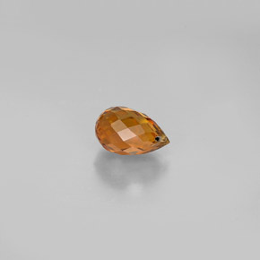 0.83 ct Gold Tourmaline Gemstone, Tourmaline Gem in Briolette with Hole Shape for Sale.