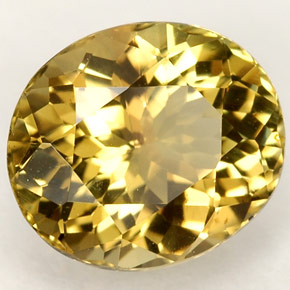 2.25 ct Yellow Tourmaline Stone, Natural Tourmaline in Oval Facet Shape for Sale