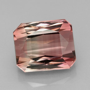 8.55 ct Bi-color Tourmaline Gemstone, Tourmaline Gem in Octagon / Scissor Cut Shape for Sale.