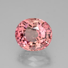 3.43 ct Pink Tourmaline Stone, Natural Tourmaline in Oval Facet Shape for Sale