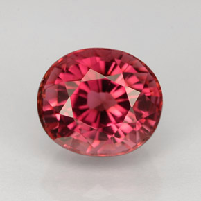 2.20 ct Pink Tourmaline Gemstone, Tourmaline Gem in Oval Facet Shape for Sale.