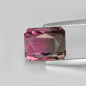 5.27 ct Bi-color Tourmaline Gemstone, Tourmaline Gem in Octagon / Scissor Cut Shape for Sale.
