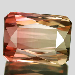 4.65 ct Multicolor Tourmaline Gemstone, Tourmaline Gem in Octagon / Scissor Cut Shape for Sale.