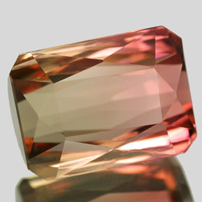 4.65 ct Multicolor Tourmaline Stone, Natural Tourmaline in Octagon / Scissor Cut Shape for Sale