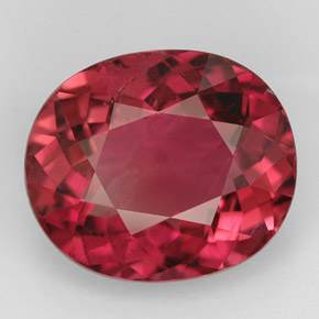 6.90 ct Red Tourmaline Gemstone, Tourmaline Gem in Oval Facet Shape for Sale.