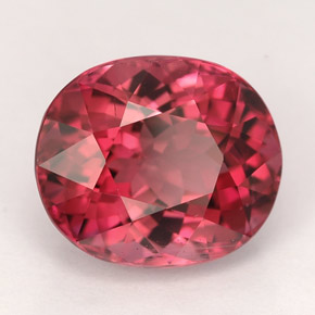 5.16 ct Red Tourmaline Stone, Natural Tourmaline in Oval Facet Shape for Sale