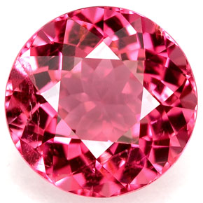 4.02 ct Pink Tourmaline Gemstone, Tourmaline Gem in Round Facet Shape for Sale.