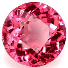 4.02 ct Pink Tourmaline Stone, Natural Tourmaline in Round Facet Shape for Sale