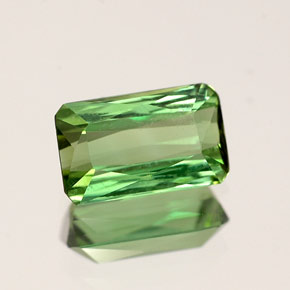 0.93 ct Green Tourmaline Gemstone, Tourmaline Gem in Octagon / Scissor Cut Shape for Sale.