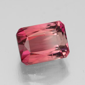 3.55 ct Pink Tourmaline Gemstone, Tourmaline Gem in Octagon / Scissor Cut Shape for Sale.