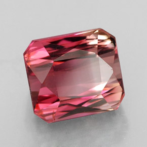 4.55 ct Multicolor Tourmaline Stone, Natural Tourmaline in Octagon / Scissor Cut Shape for Sale