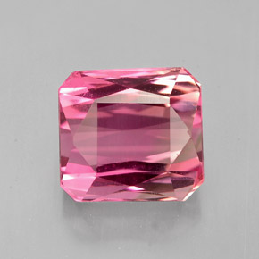 3.95 ct Pink Tourmaline Gemstone, Tourmaline Gem in Octagon / Scissor Cut Shape for Sale.