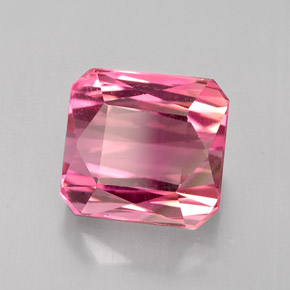 3.95 ct Pink Tourmaline Stone, Natural Tourmaline in Octagon / Scissor Cut Shape for Sale