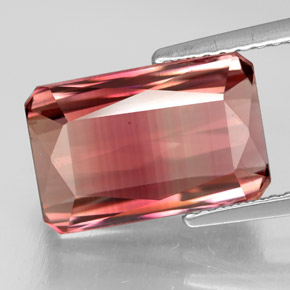 6.72 ct Bi-color Tourmaline Gemstone, Tourmaline Gem in Octagon / Scissor Cut Shape for Sale.