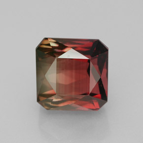 5.28 ct Bi-color Tourmaline Gemstone, Tourmaline Gem in Octagon / Scissor Cut Shape for Sale.