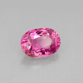 2.53 ct Pink Tourmaline Stone, Natural Tourmaline in Oval Facet Shape for Sale