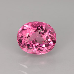 2.07 ct Pink Tourmaline Gemstone, Tourmaline Gem in Oval Facet Shape for Sale.