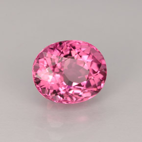 2.07 ct Pink Tourmaline Stone, Natural Tourmaline in Oval Facet Shape for Sale