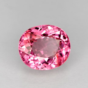 2.23 ct Pink Tourmaline Stone, Natural Tourmaline in Oval Facet Shape for Sale